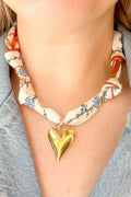 Heart Scarf Necklace